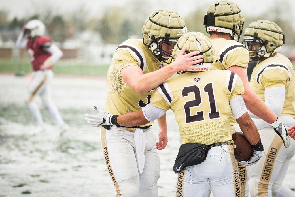 Spring football in the snow